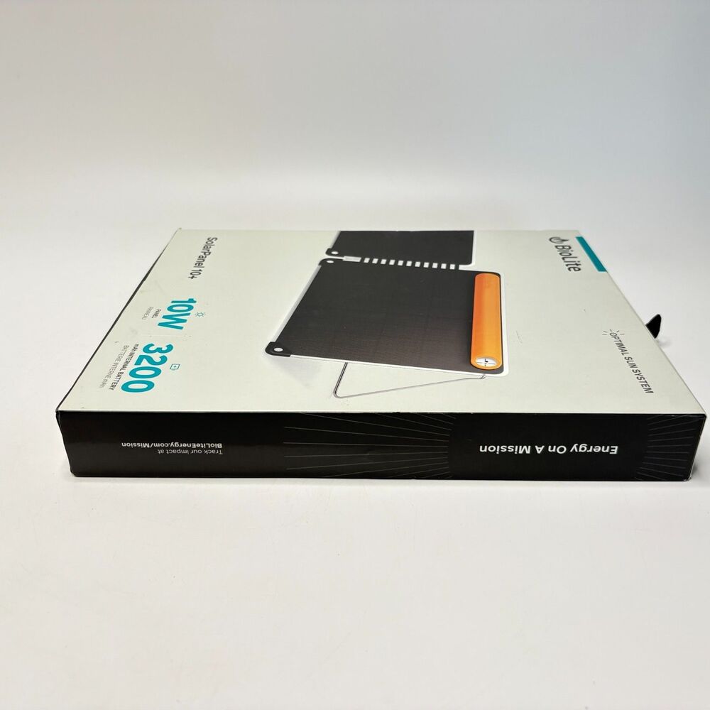 BIOLITE 10W Solar Panel Black 3200Mah Internal Battery Tested, Working - Picture 5 of 10